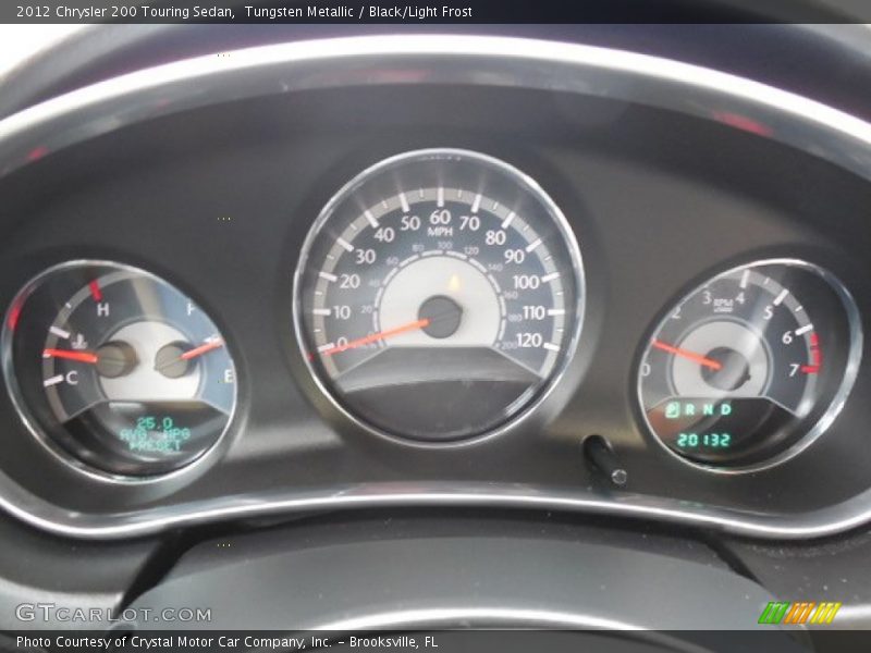 Tungsten Metallic / Black/Light Frost 2012 Chrysler 200 Touring Sedan