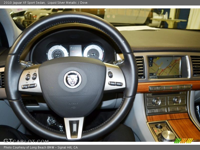 Liquid Silver Metallic / Dove 2010 Jaguar XF Sport Sedan