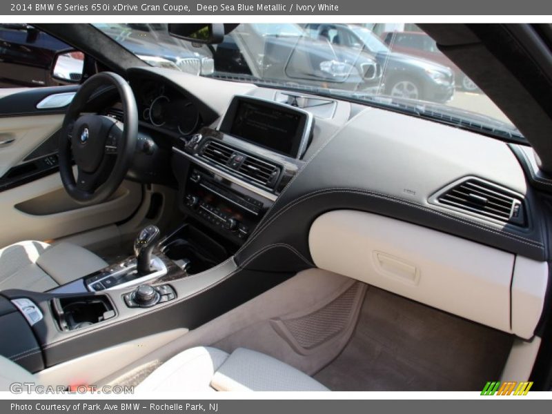 Deep Sea Blue Metallic / Ivory White 2014 BMW 6 Series 650i xDrive Gran Coupe