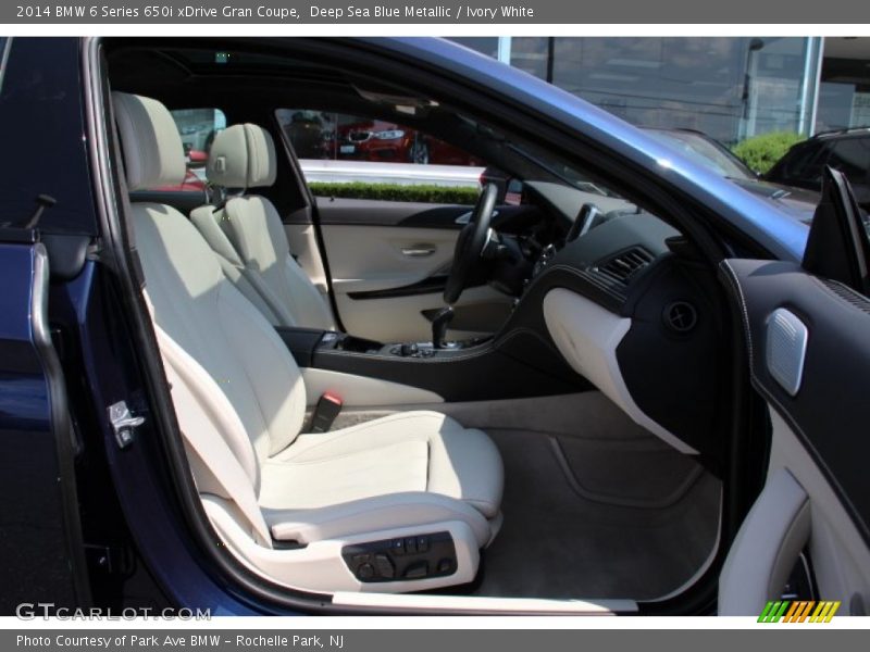 Deep Sea Blue Metallic / Ivory White 2014 BMW 6 Series 650i xDrive Gran Coupe