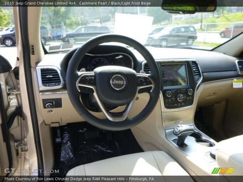 Cashmere Pearl / Black/Light Frost Beige 2015 Jeep Grand Cherokee Limited 4x4