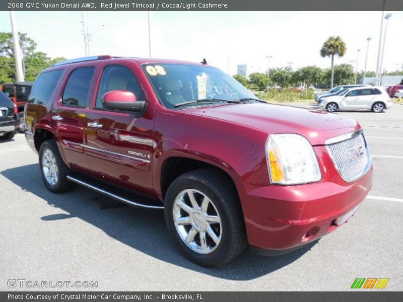 Red Jewel Tintcoat / Cocoa/Light Cashmere 2008 GMC Yukon Denali AWD