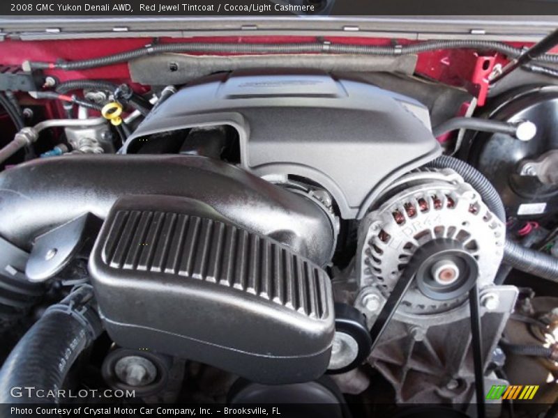 Red Jewel Tintcoat / Cocoa/Light Cashmere 2008 GMC Yukon Denali AWD