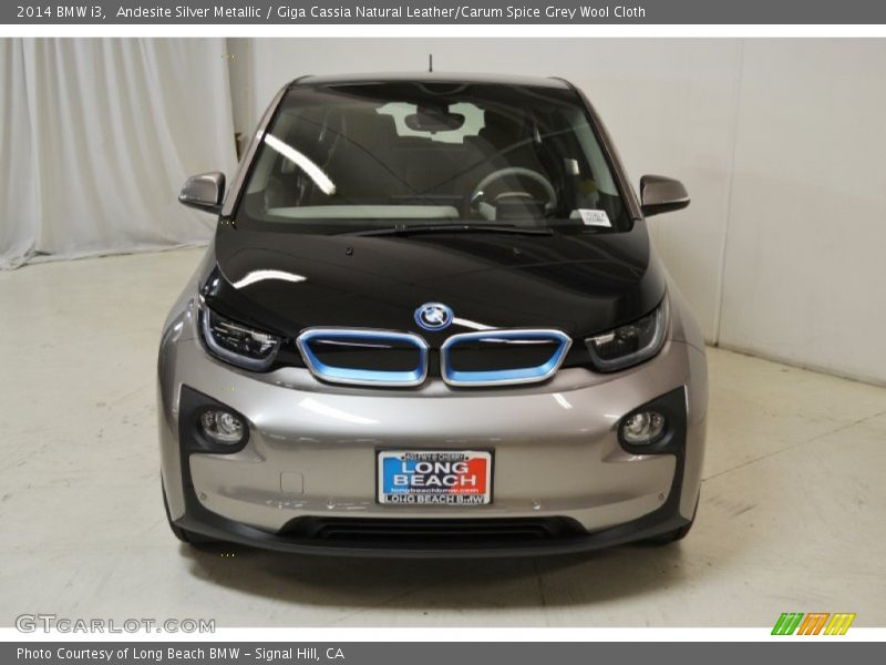 Andesite Silver Metallic / Giga Cassia Natural Leather/Carum Spice Grey Wool Cloth 2014 BMW i3