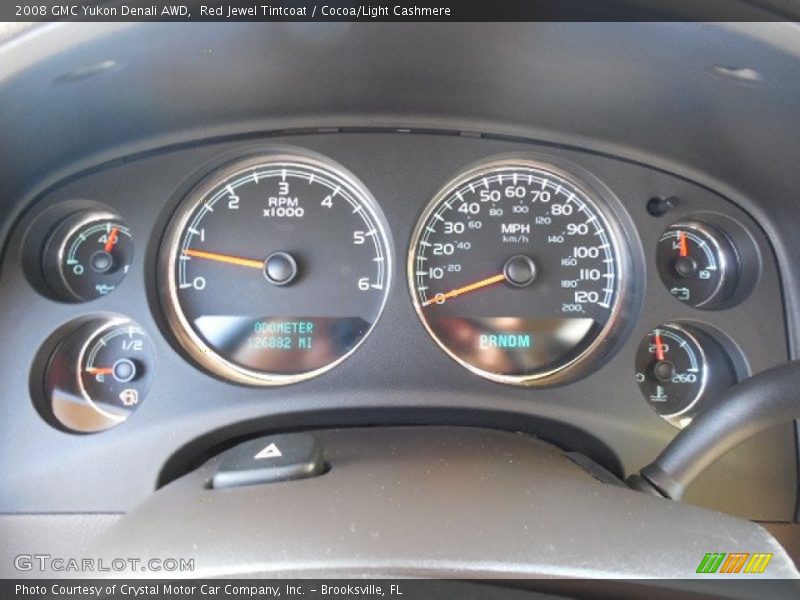 Red Jewel Tintcoat / Cocoa/Light Cashmere 2008 GMC Yukon Denali AWD