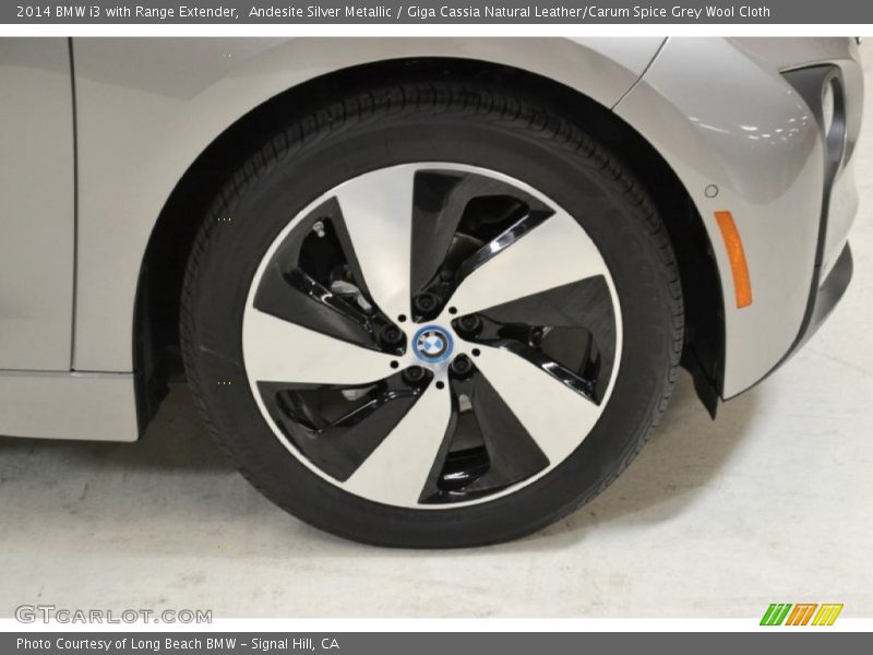 Andesite Silver Metallic / Giga Cassia Natural Leather/Carum Spice Grey Wool Cloth 2014 BMW i3 with Range Extender