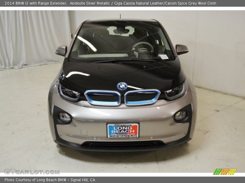Andesite Silver Metallic / Giga Cassia Natural Leather/Carum Spice Grey Wool Cloth 2014 BMW i3 with Range Extender
