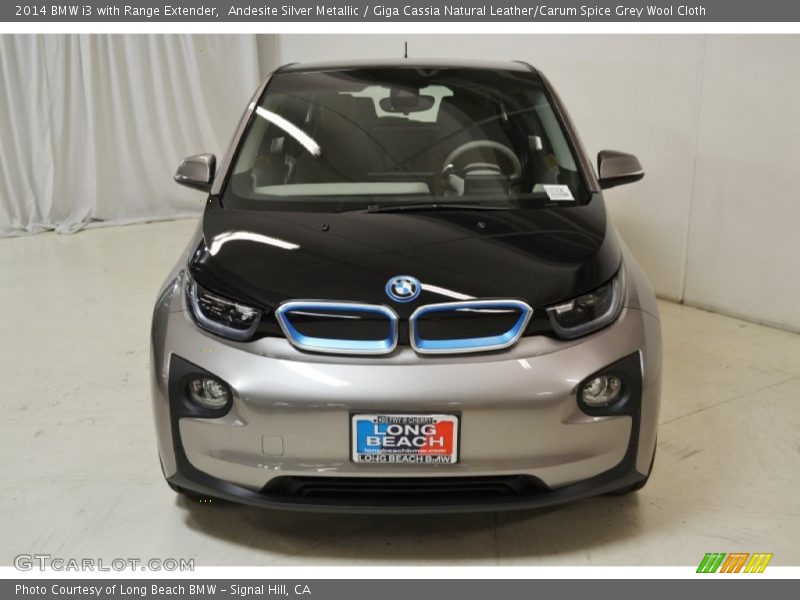 Andesite Silver Metallic / Giga Cassia Natural Leather/Carum Spice Grey Wool Cloth 2014 BMW i3 with Range Extender