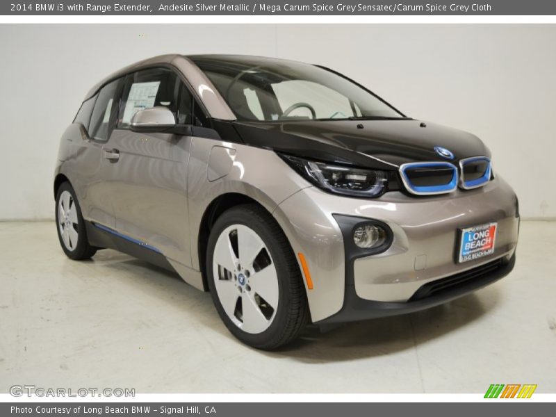Andesite Silver Metallic / Mega Carum Spice Grey Sensatec/Carum Spice Grey Cloth 2014 BMW i3 with Range Extender