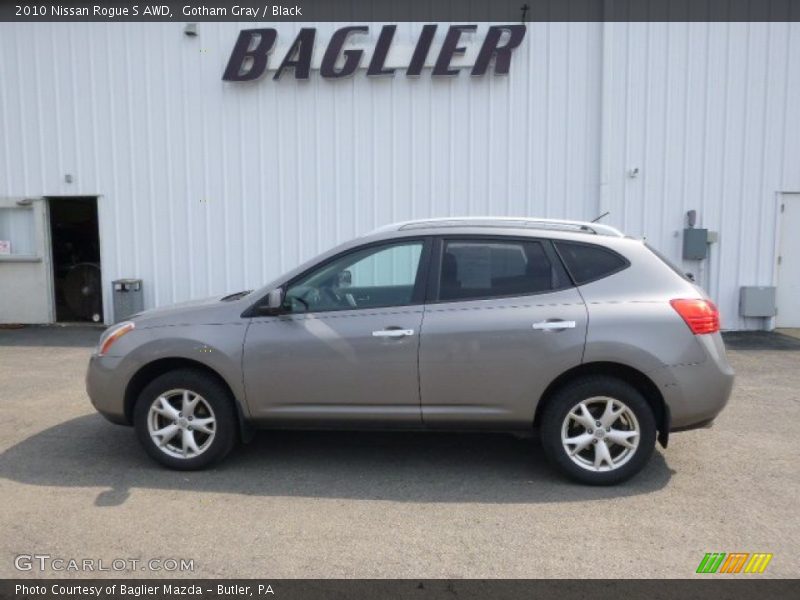 Gotham Gray / Black 2010 Nissan Rogue S AWD