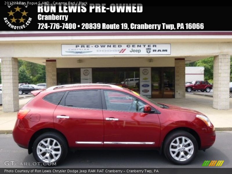 Cayenne Red / Black 2012 Nissan Rogue S AWD
