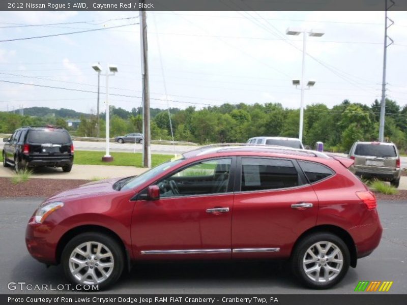 Cayenne Red / Black 2012 Nissan Rogue S AWD