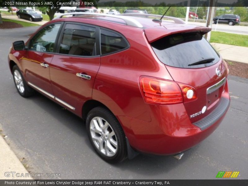 Cayenne Red / Black 2012 Nissan Rogue S AWD