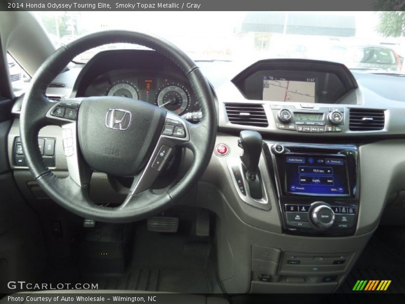 Smoky Topaz Metallic / Gray 2014 Honda Odyssey Touring Elite