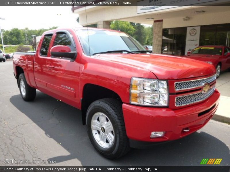 Victory Red / Ebony 2012 Chevrolet Silverado 1500 LT Extended Cab 4x4