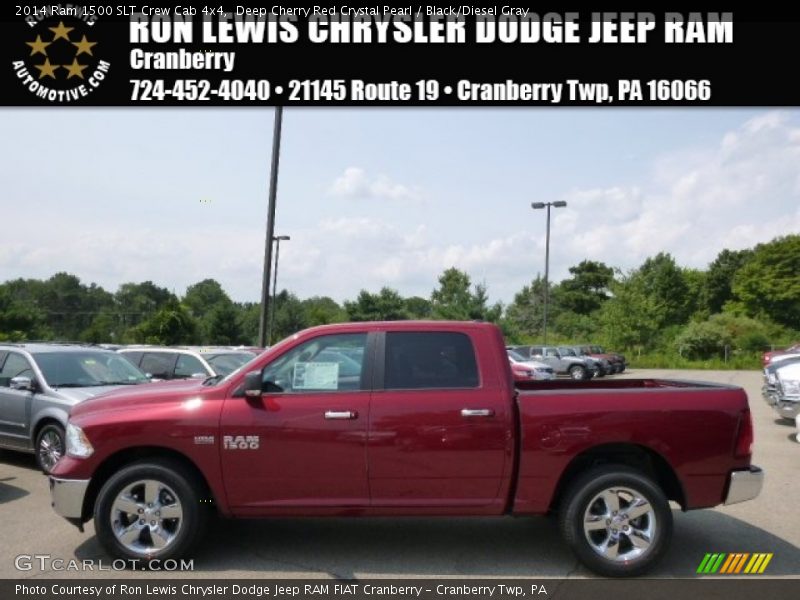 Deep Cherry Red Crystal Pearl / Black/Diesel Gray 2014 Ram 1500 SLT Crew Cab 4x4