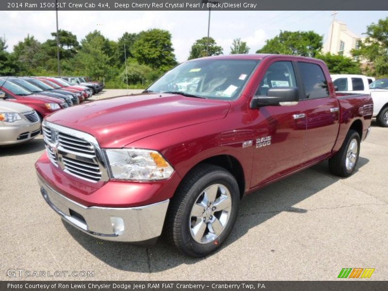 Deep Cherry Red Crystal Pearl / Black/Diesel Gray 2014 Ram 1500 SLT Crew Cab 4x4