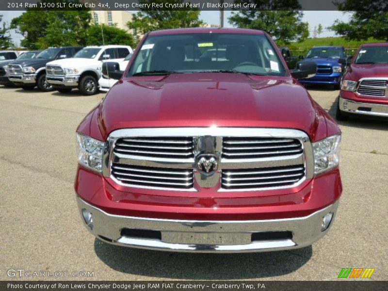 Deep Cherry Red Crystal Pearl / Black/Diesel Gray 2014 Ram 1500 SLT Crew Cab 4x4