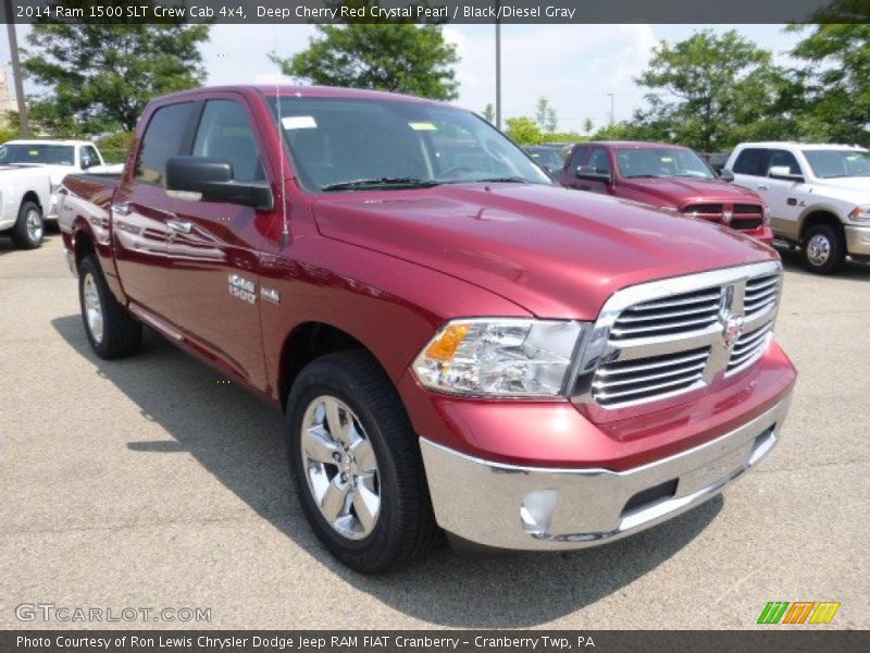 Deep Cherry Red Crystal Pearl / Black/Diesel Gray 2014 Ram 1500 SLT Crew Cab 4x4