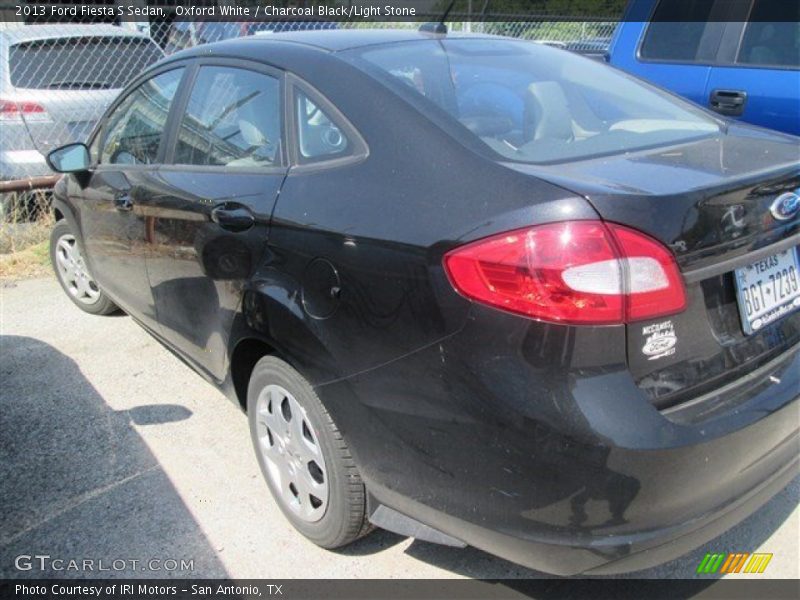 Oxford White / Charcoal Black/Light Stone 2013 Ford Fiesta S Sedan