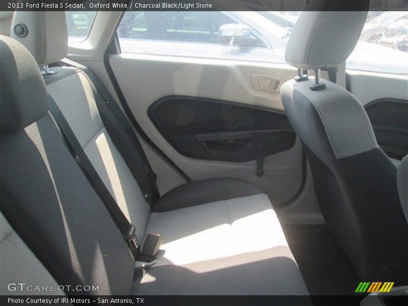 Oxford White / Charcoal Black/Light Stone 2013 Ford Fiesta S Sedan