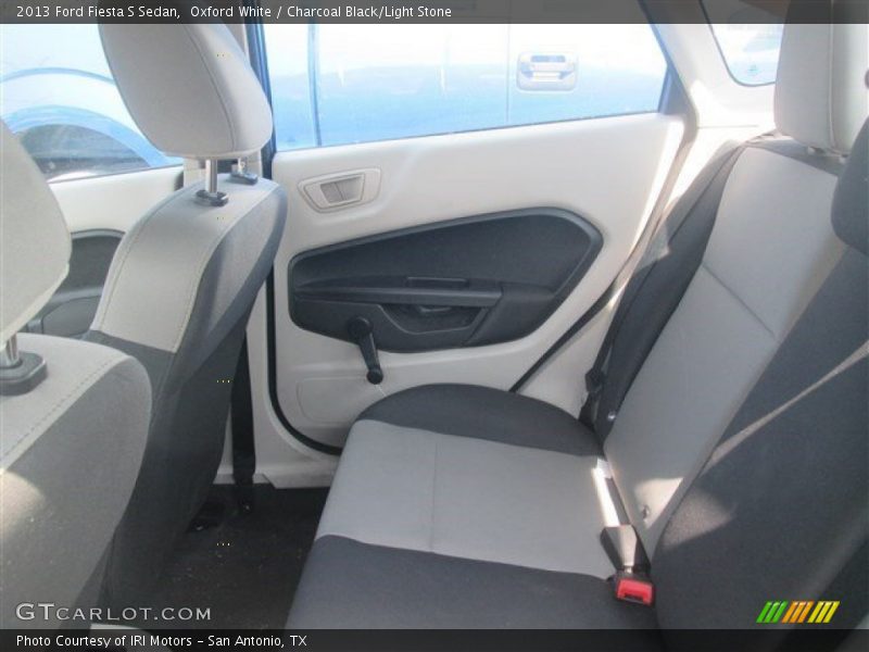 Oxford White / Charcoal Black/Light Stone 2013 Ford Fiesta S Sedan