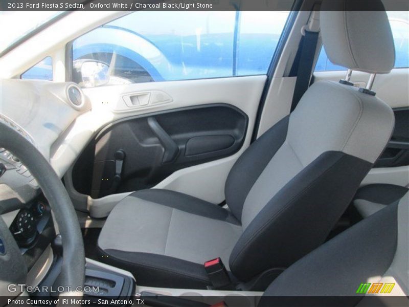 Oxford White / Charcoal Black/Light Stone 2013 Ford Fiesta S Sedan