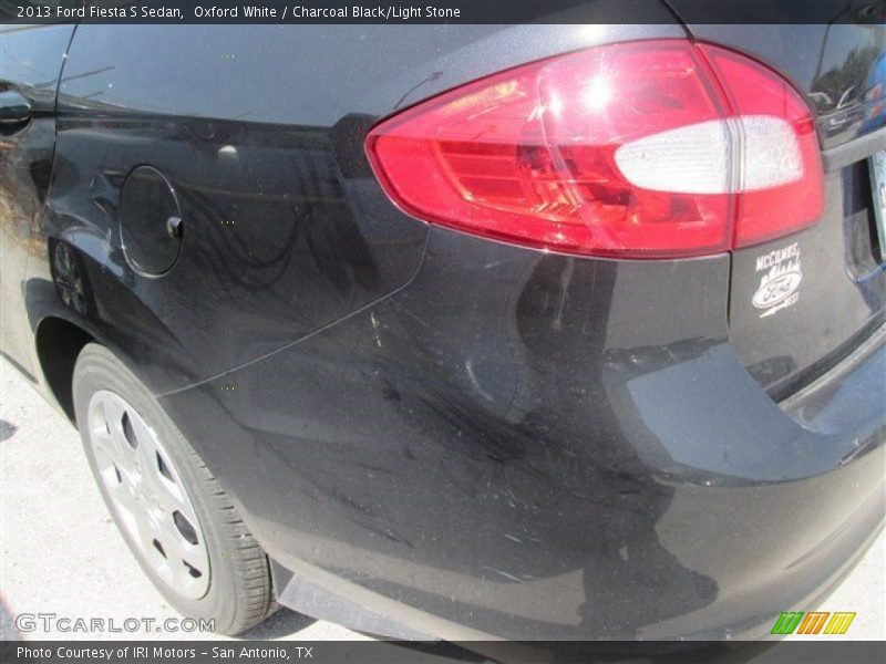 Oxford White / Charcoal Black/Light Stone 2013 Ford Fiesta S Sedan