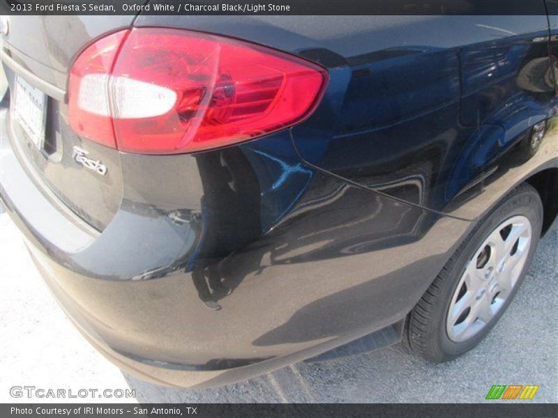 Oxford White / Charcoal Black/Light Stone 2013 Ford Fiesta S Sedan