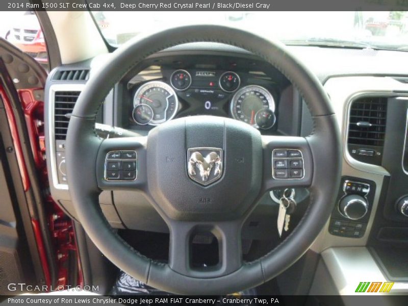 Deep Cherry Red Crystal Pearl / Black/Diesel Gray 2014 Ram 1500 SLT Crew Cab 4x4