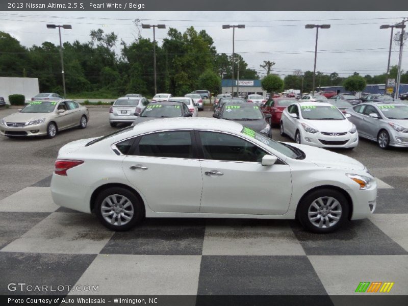 Pearl White / Beige 2013 Nissan Altima 2.5 S