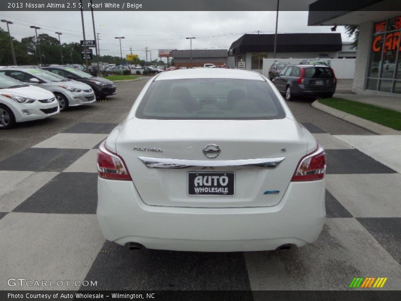Pearl White / Beige 2013 Nissan Altima 2.5 S