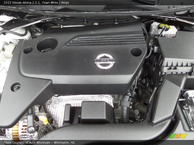 Pearl White / Beige 2013 Nissan Altima 2.5 S