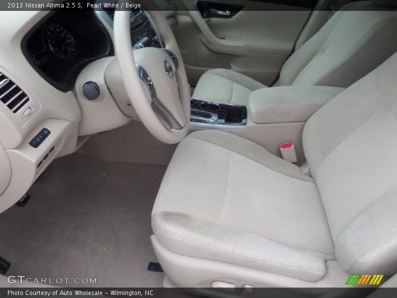 Pearl White / Beige 2013 Nissan Altima 2.5 S