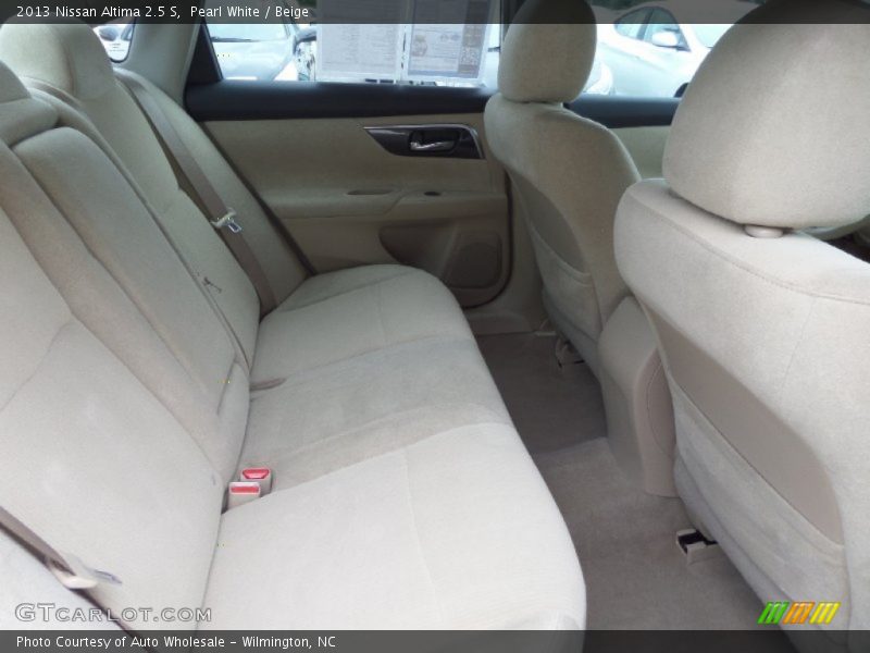 Pearl White / Beige 2013 Nissan Altima 2.5 S