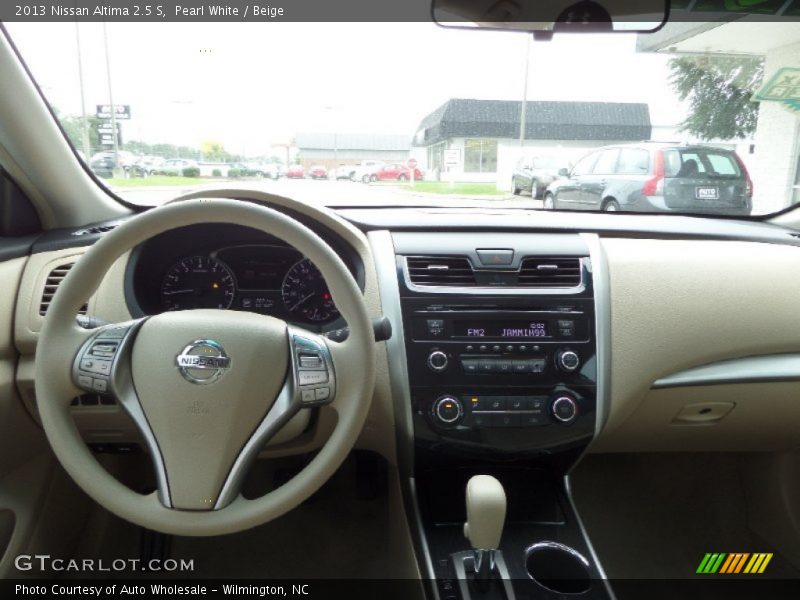 Pearl White / Beige 2013 Nissan Altima 2.5 S