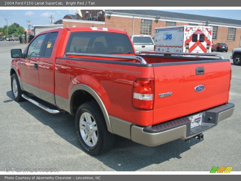 Bright Red / Tan 2004 Ford F150 Lariat SuperCab