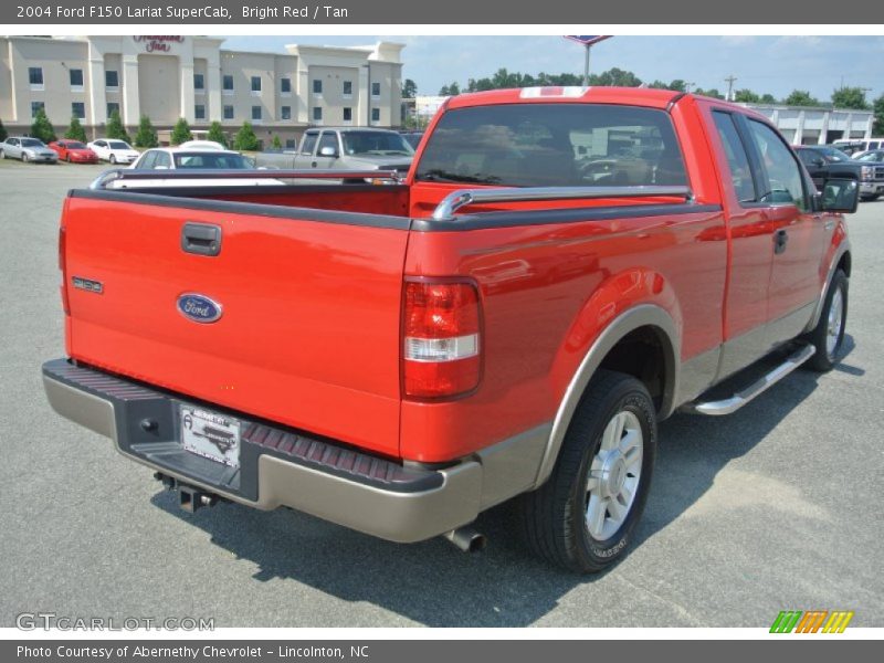 Bright Red / Tan 2004 Ford F150 Lariat SuperCab
