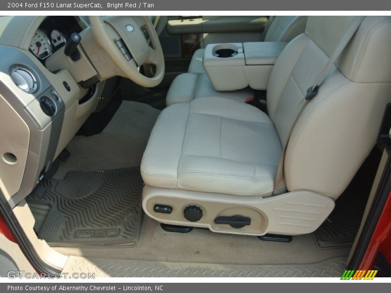 Bright Red / Tan 2004 Ford F150 Lariat SuperCab