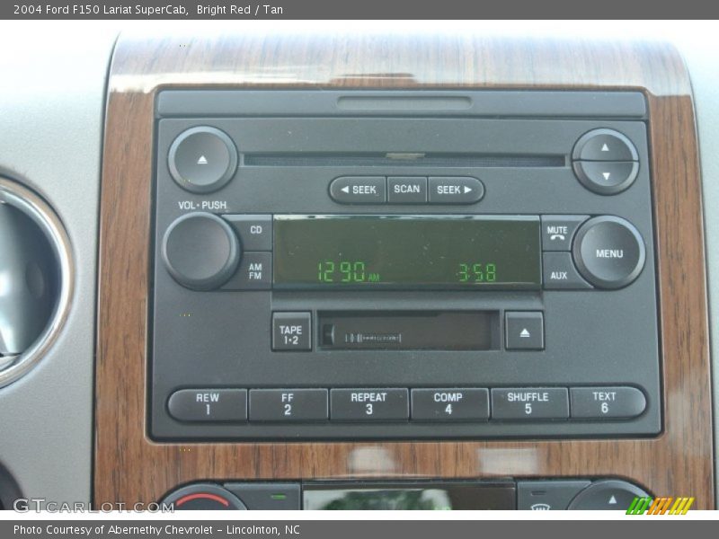 Bright Red / Tan 2004 Ford F150 Lariat SuperCab