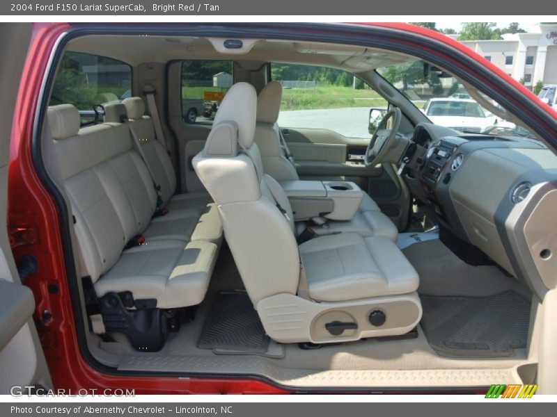 Bright Red / Tan 2004 Ford F150 Lariat SuperCab