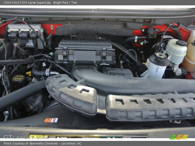 Bright Red / Tan 2004 Ford F150 Lariat SuperCab