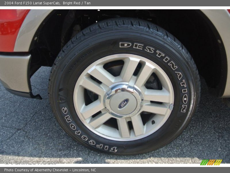 Bright Red / Tan 2004 Ford F150 Lariat SuperCab