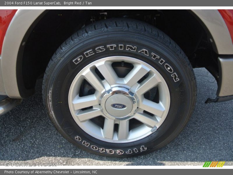 Bright Red / Tan 2004 Ford F150 Lariat SuperCab