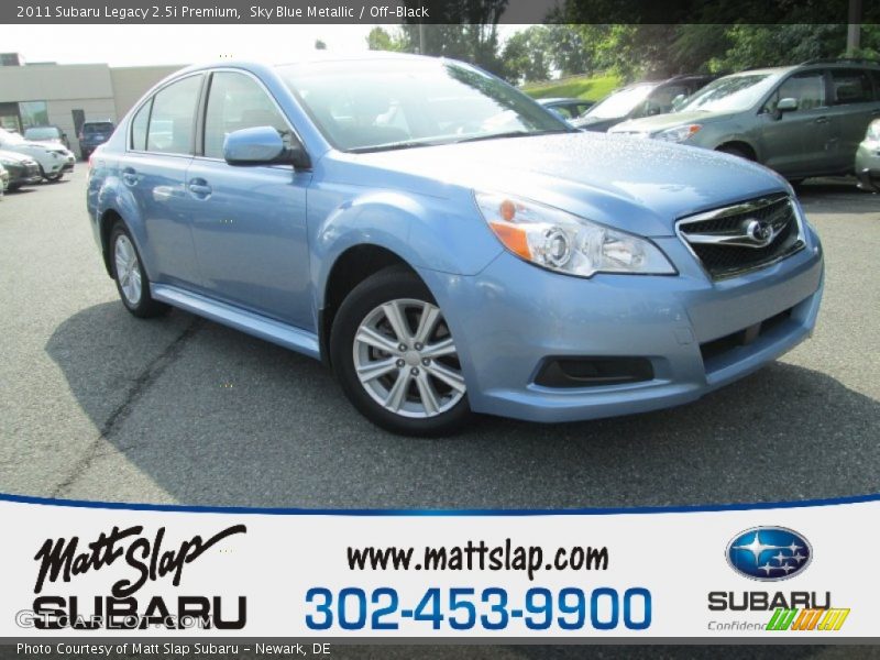 Sky Blue Metallic / Off-Black 2011 Subaru Legacy 2.5i Premium