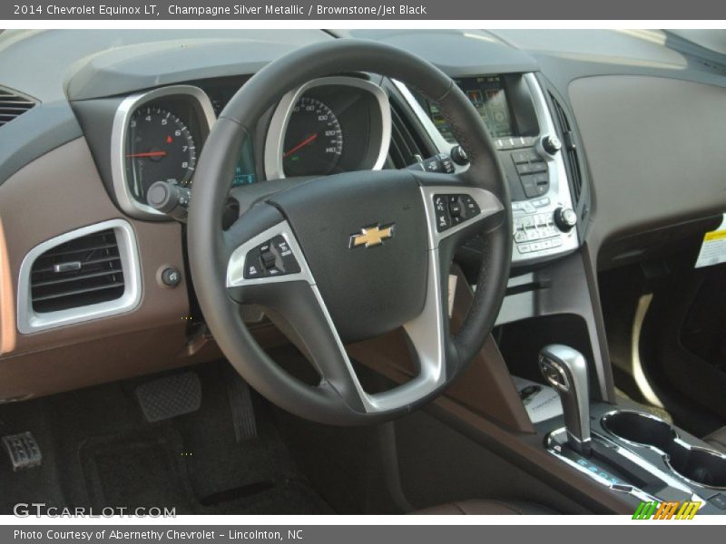 Champagne Silver Metallic / Brownstone/Jet Black 2014 Chevrolet Equinox LT
