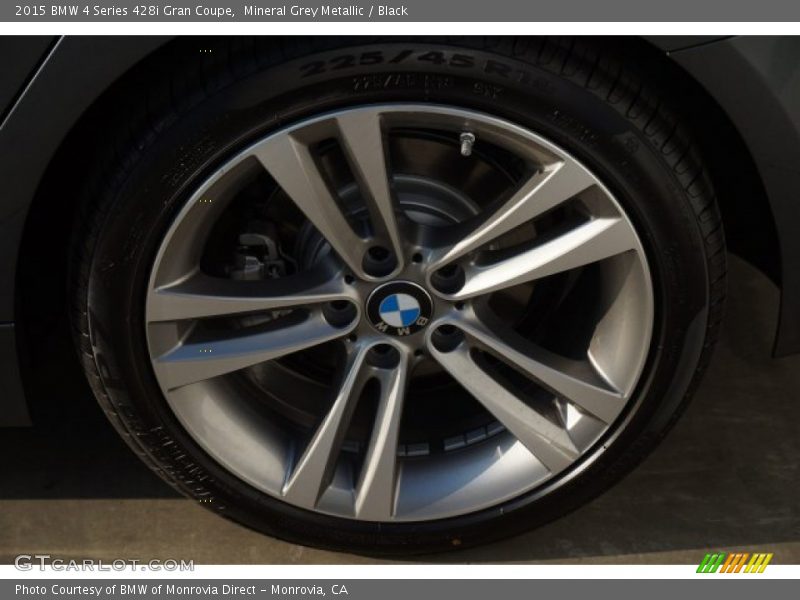 Mineral Grey Metallic / Black 2015 BMW 4 Series 428i Gran Coupe