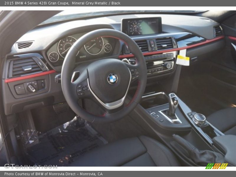 Mineral Grey Metallic / Black 2015 BMW 4 Series 428i Gran Coupe