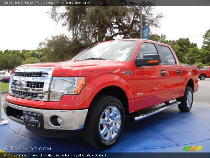 Race Red / Steel Gray 2013 Ford F150 XLT SuperCrew