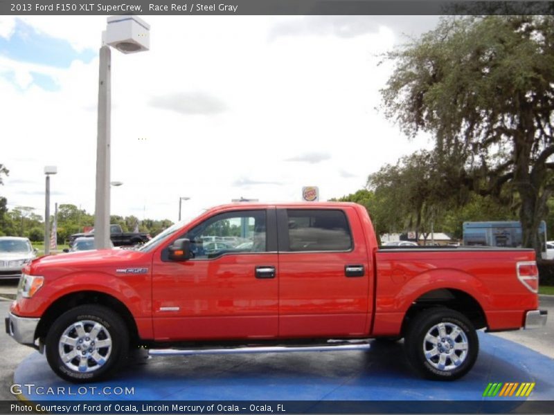 Race Red / Steel Gray 2013 Ford F150 XLT SuperCrew
